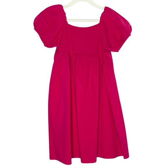 Janie and Jack 10 Girls Fuchsia Pink Puff Sleeve Seersucker Party Dress - Picture 1 of 8
